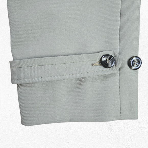 1960s Vintage Olive Drab Green Single Breasted Casual Car Coat Size 44R - Picture 8 of 11